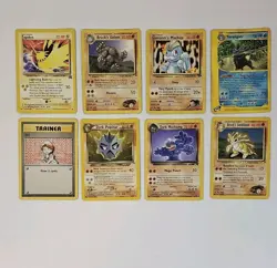 Vintage Pokemon Card Lot Of 16 Some Damaged - Image 1