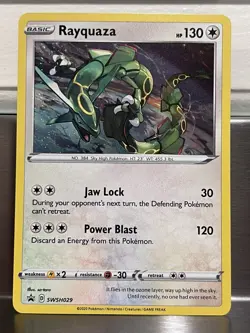 Rayquaza SWSH029 Cosmos Holo Sword & Shield Promo Pokemon Card - Image 1