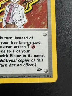 Blaine Holo Trainer 17/132 Gym Challenge Pokemon Card - Image 5