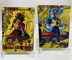 2PCS SSB Vegeta SS4 Vegito Metal Dragon Ball Card-Collectible Gift Display - Image 1