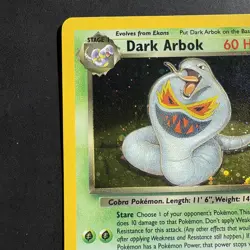 Pokemon Vintage Dark Arbok Holo Rare TCG Card 2/82 WotC - Image 2