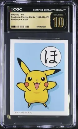 Pokemon Playing Cards Pikachu-Ho (1999) JPN Karuta CGC PRISTINE 10 POP 1!! - Image 1