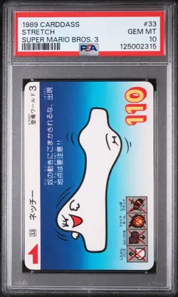 1989 CARDDASS SUPER MARIO BROS. 3 #33 STRETCH PSA 10 - Image 1