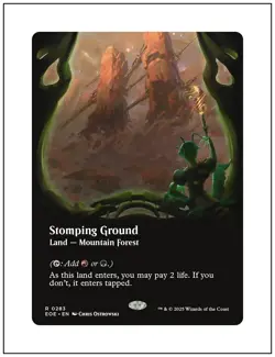 1x Stomping Ground, Borderless Art, Edge of Eternities, MTG NM - Image 1