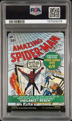 2025 MTG MARVEL'S SPIDER-MAN #0232 AMAZING SPIDER-MAN/PETER PARKER PSA 9 - Image 2