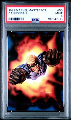 1993 MARVEL MASTERPIECES #50 CANNONBALL PSA 9 - Image 1