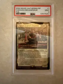 PSA 9 Mint Foil MTG Caesar, Legion's Emperor - Universes Beyond: Fallout - Image 1