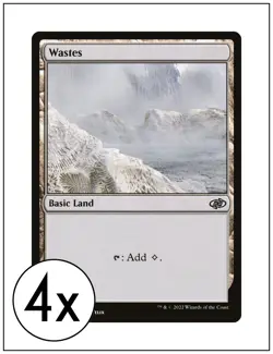 4x Wastes, Jumpstart 2022, Magic the Gathering, MTG NM - Image 1