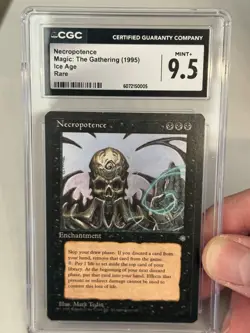 1995 Magic Ice Age, NECROPOTENCE, CGC 9.5 Mint+! Extreme LOW POP (4) - Image 1