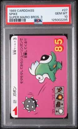 1989 CARDDASS SUPER MARIO BROS. 3 #27 SPIKE PSA 10 - Image 1