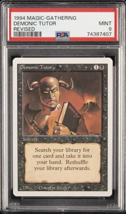 1994 MTG REVISED DEMONIC TUTOR PSA 9 - Image 1