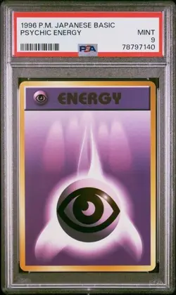 1996 POKEMON JAPANESE BASIC PSYCHIC ENERGY PSA 9 MINT BASE SET - Image 1