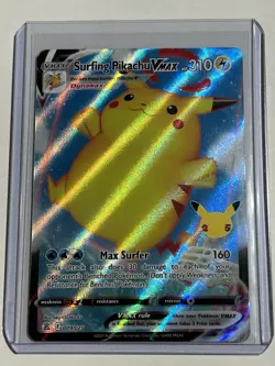 Surfing Pikachu VMAX #009/025 - 🔥2021 Celebrations Pokemon🔥HP 310 - Image 1