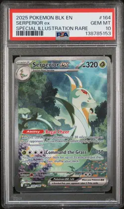 2025 POKEMON BLK EN-BLACK BOLT SPECIAL ILLUSTRATION RARE SERPERIOR EX PSA 10 - Image 1