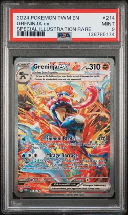 2024 POKEMON TWILIGHT MASQUERADE SPECIAL ILLUSTRATION RARE GRENINJA EX PSA 9 - Image 1