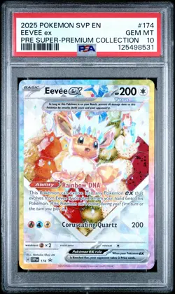 2025 POKEMON SVP PROMO SUPER-PREMIUM COLLECTION #174 EEVEE EX PSA 10 - Image 1