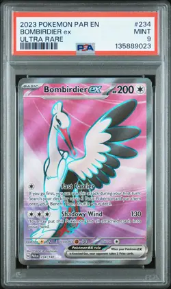 2023 POKEMON PAR EN-PARADOX RIFT ULTRA RARE #234 BOMBIRDIER EX PSA 9 - Image 1