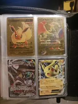 Pokemon Cards, All good condition 2 pages of cards 1 slightly ripped - Image 1