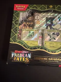 Pokemon: Paldean Fates Premium Collection -Meowscarada ex Shiny Promos Sealed 820650856341 - Image 5