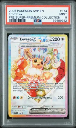 2025 POKEMON SVP EN-SV BLACK STAR PROMO #174 EEVEE EX PSA 9 - Image 1