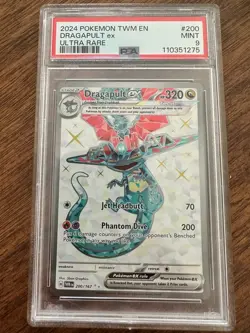 2024 POKEMON TWM EN-TWILIGHT MASQUERADE ULTRA RARE #200 DRAGAPULT EX PSA 9 - Image 1
