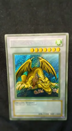 Thousand Dragon HEAVY FADED Yugioh Misprint NM MRD Metal Raiders Ink Error - Image 2