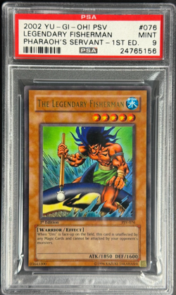 (2002) Yu-Gi-Oh! PSV Legendary Fisherman Pharaoh's Servant 1st Ed. 076 PSA 9 - Image 3