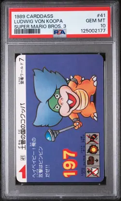 1989 CARDDASS SUPER MARIO BROS. 3 #41 LUDWIG VON KOOPA PSA 10 - Image 1