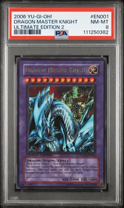 Yu-Gi-Oh! - Ultimate Edition Dragon Master Knight 2006 UE02-EN001 Limited PSA 8 - Image 1