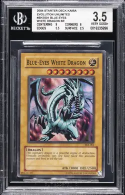 2004 STARTER DECK KAIBA EVOLUTION UNLIMITED BLUE EYES WHITE DRAGON BGS 3.5 - Image 1