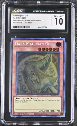 Yugioh CGC 10 Dark Magician Girl GFP2-EN177 Ghost Rare 1st Edition *0084 - Image 1