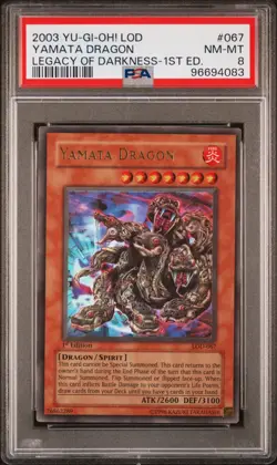 Yu-Gi-Oh! - Legacy of Darkness Yamata Dragon 2003 LOD-067 1st Edition PSA 8 - Image 1