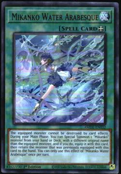 Yu-Gi-Oh! Defenders Mikanko Water Arabesque 2023 AMDE-EN032 Ultra Rare 1st Ed - Image 1