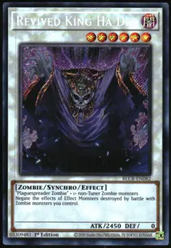 Yu-Gi-Oh! - Revived King Ha Des 2022 BLCR-EN082 Secret Rare 1st Edition - Image 1