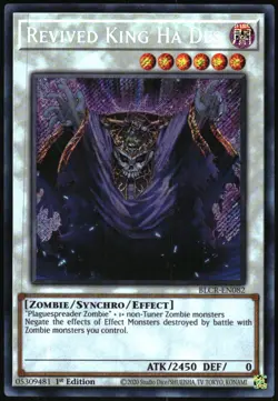 Yu-Gi-Oh! - Revived King Ha Des 2022 BLCR-EN082 Secret Rare 1st Edition - Image 1