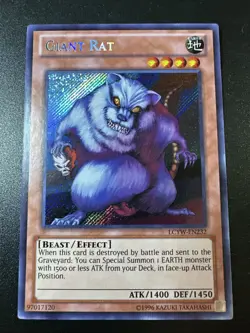 Yugioh! LP Giant Rat - LCYW-EN232 - Secret Rare - Unlimited Edition Lightly Play - Image 1