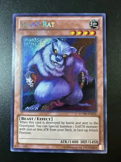 Yugioh! LP Giant Rat - LCYW-EN232 - Secret Rare - Unlimited Edition Lightly Play - Image 2