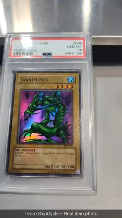 2002 YUGIOH McDONALDS 006 TAKRIMINOS PSA 10 Super Rare Vintage G2U - Image 5