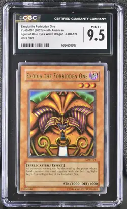 CGC 9.5 MINT+ Exodia the Forbidden One LOB-124 2002 Original Ultra Rare - Image 1
