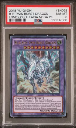 2018 YU-GI-OH! LEGEND COLL KAIBA MEGA PACK BLUE-EYES TWIN BURST DRAGON PSA 8 - Image 1