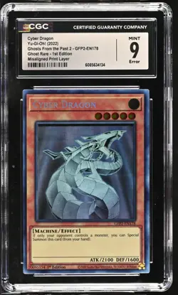 CGC 9 MINT Yugioh Cyber Dragon GFP2-EN178 Ghost Rare 1st Edition - Image 1