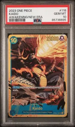 2023 ONE PIECE OP05-AWAKENING OF THE NEW ERA #118 KAIDO PSA 10 - Image 1