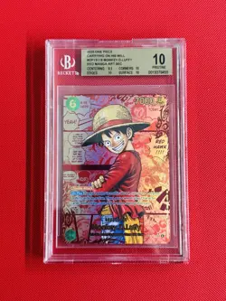2025 ONE PIECE CARRYING ON HIS WILL RED MANGA ART SEC MONKEY D. LUFFY BGS 10 - Image 1
