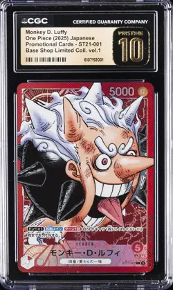 2025 ONE PIECE JPN #ST21-001 MONKEY D. LUFFY CGC 10 PRISTINE - Image 1