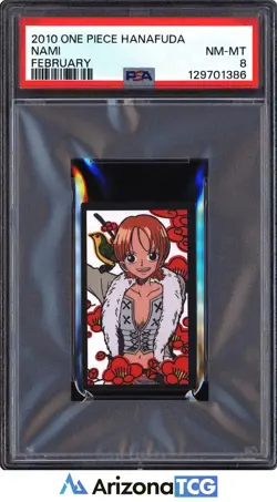 One Piece 2010 Nami February One Piece Hanafuda PSA 8 - Image 1