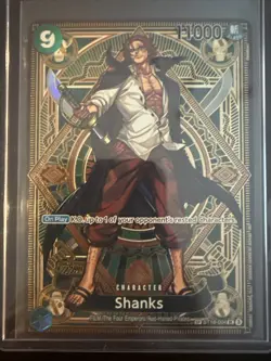 One Piece Shanks ST16-004 OP11 Fist of Divine Speed Foil SP Alt. Art Pack Fresh - Image 1