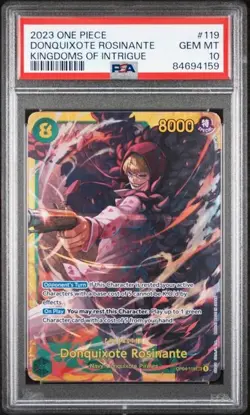 2023 ONE PIECE OP04-KINGDOMS OF INTRIGUE #119 DONQUIXOTE ROSINANTE PSA 10 - Image 1