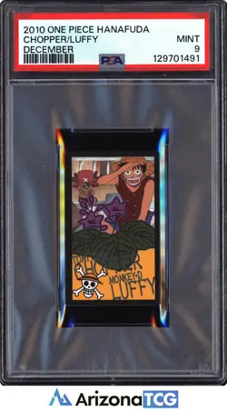 One Piece 2010 Chopper/Luffy December One Piece Hanafuda PSA 9 - Image 1