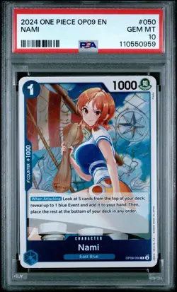 2024 ONE PIECE OP09-EMPERORS IN THE NEW WORLD #050 NAMI PSA 10 - Image 1