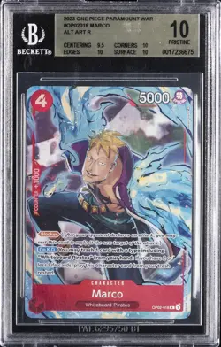 2023 PARAMOUNT WAR ALTERNATE ART RARE #OP02-018 ONE PIECE BGS 10 - Image 1